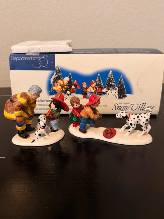 Department 56 Other - Dept. 56 “Fun at the Firehouse” hand painted porcelain, Original Snow Village